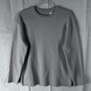 Mind Bridge Common Mens Crewneck Sweater Taupe Grey Knit Size 100 L